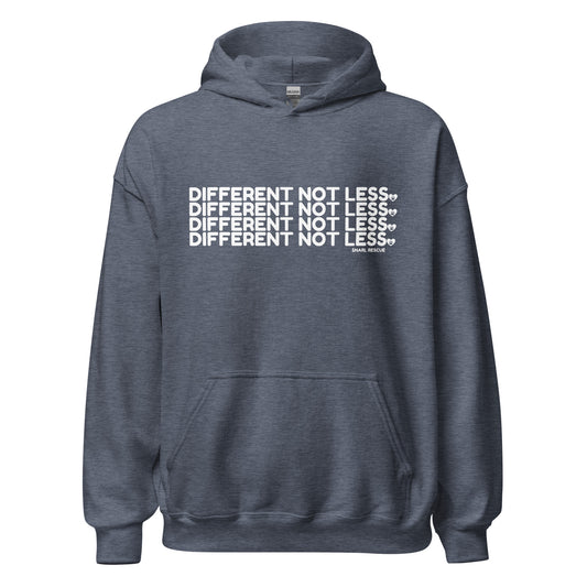 The "Different Not Less" Stacked Hoodie