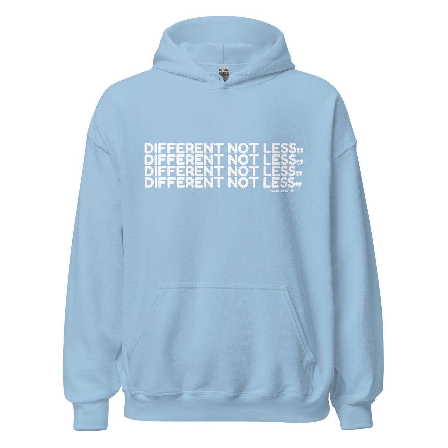 The "Different Not Less" Stacked Hoodie