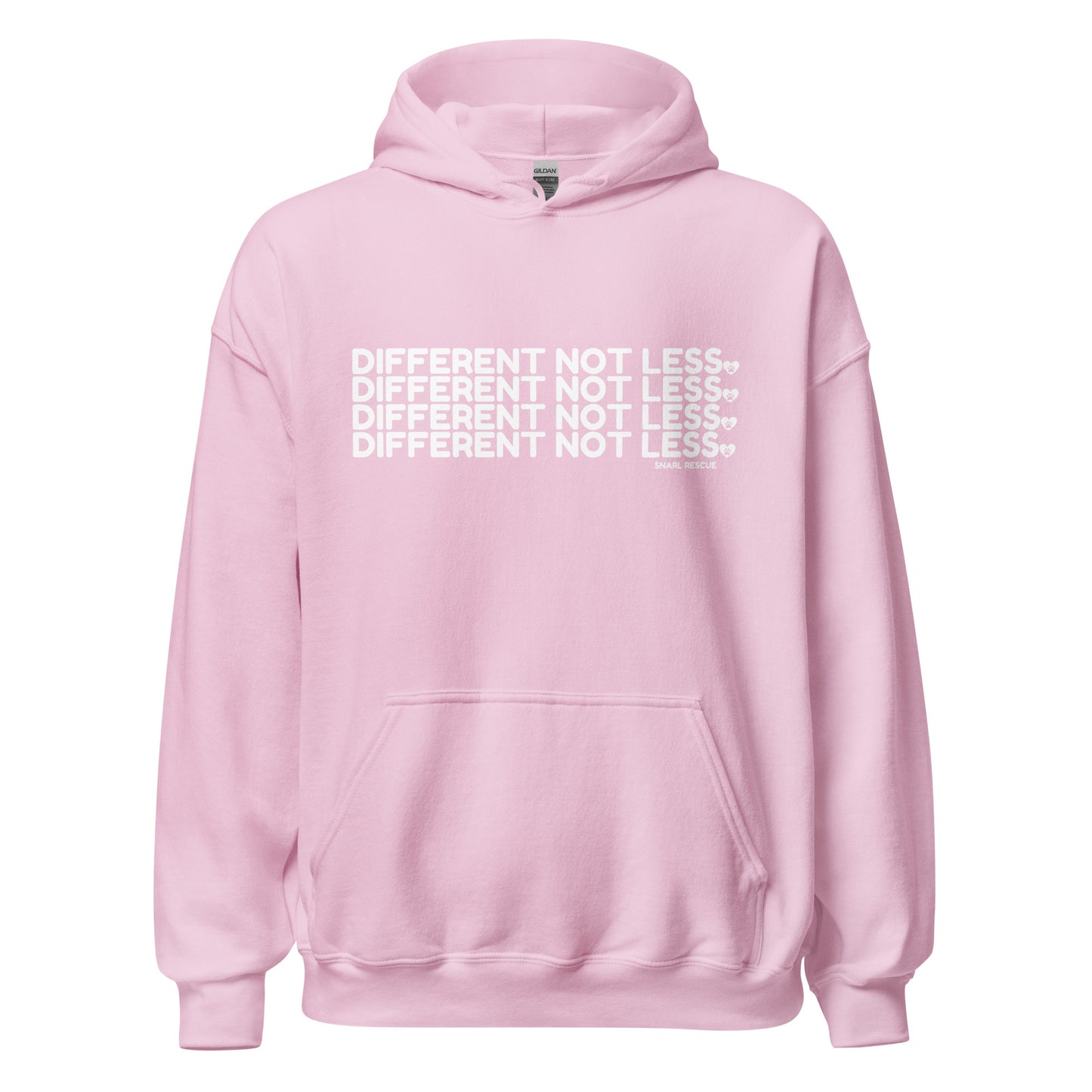 The "Different Not Less" Stacked Hoodie