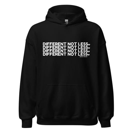 The "Different Not Less" Stacked Hoodie