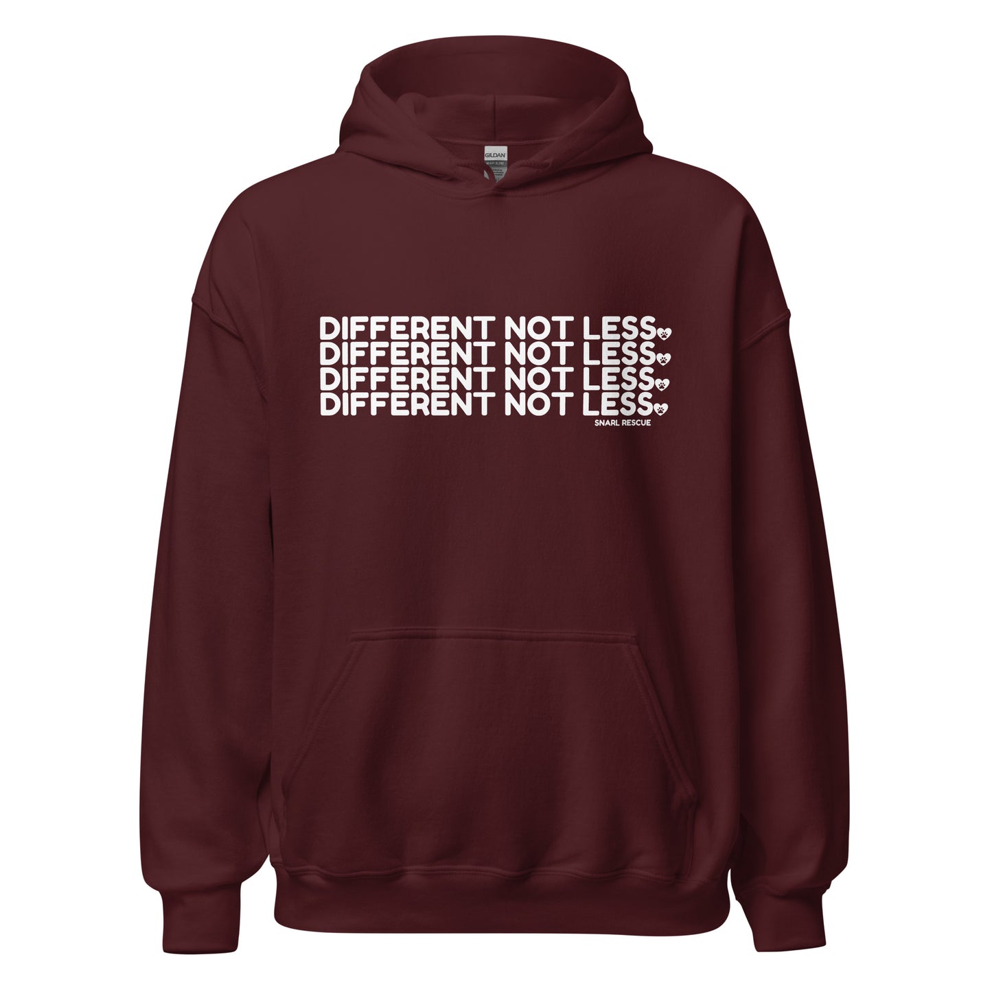 The "Different Not Less" Stacked Hoodie